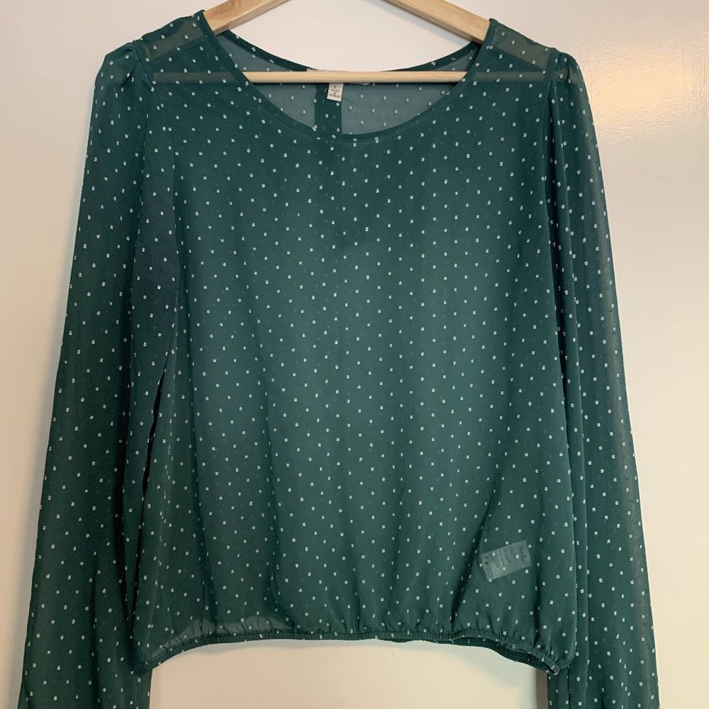 Dark Teal Long-Sleeve Shirt Size L